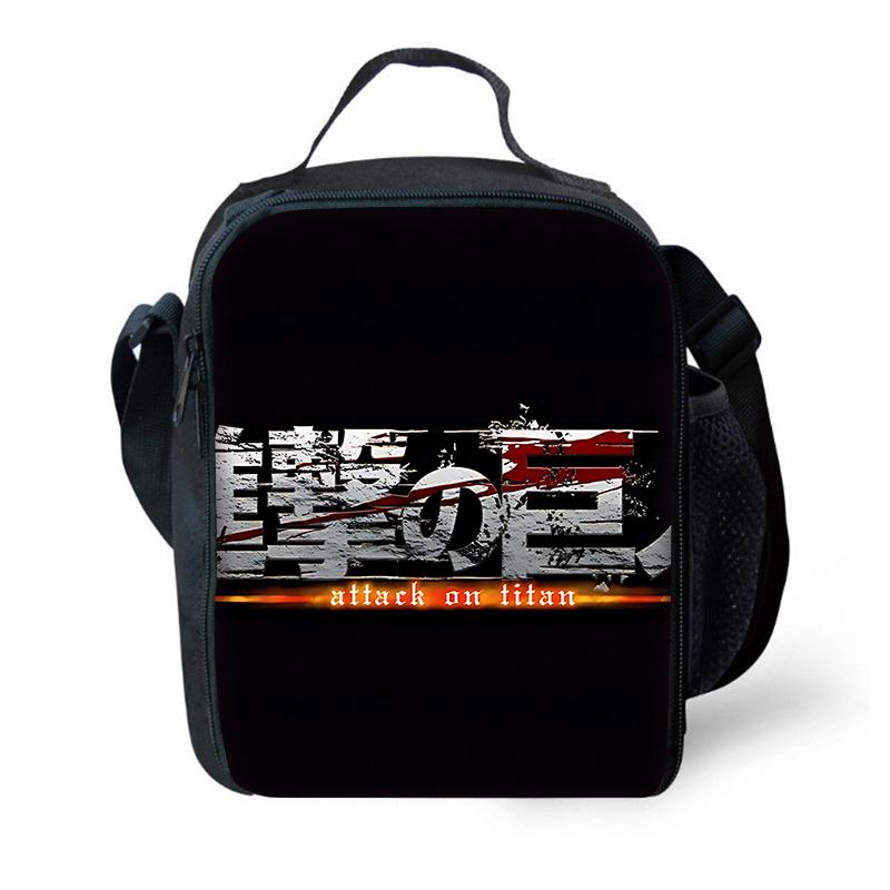 Child School Anime AttackS On Titan Backpack with Lunch Bags ,Pencil Bags ,School Bags for Boys Girls Best Gift