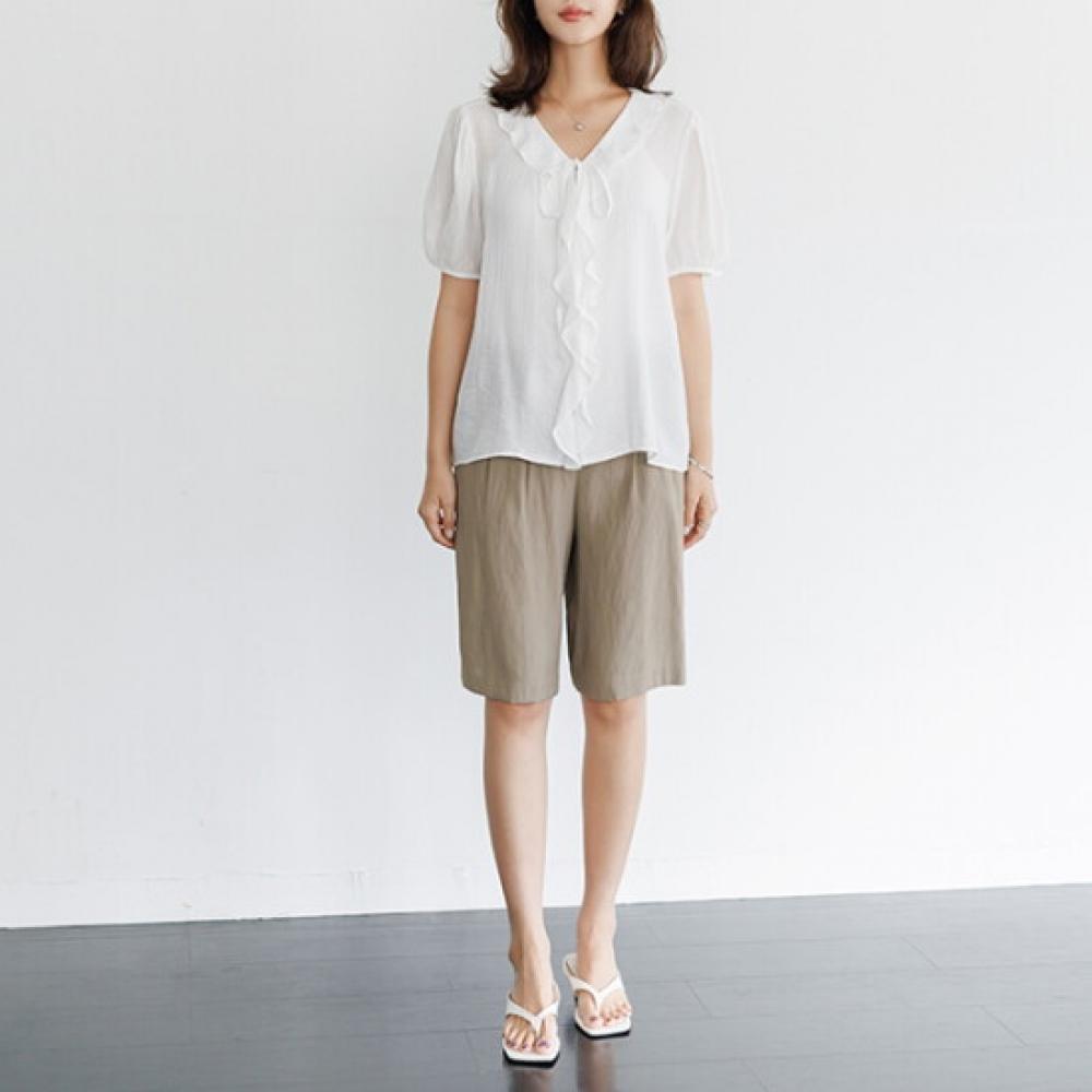 Dedra Women S Hobin Ruffle blouSe Summer Tbf3337