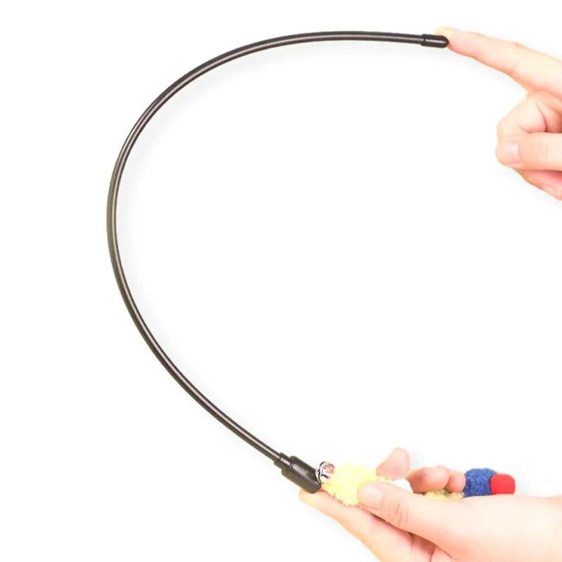 Lustiges Haustier-Katzenspielzeug, interaktives Haarball-Katzenspielzeug, Zauberstab, Spielzeug für Katzen, Raupe, Kätzchen, Spielspielzeug, Haustierzubehör