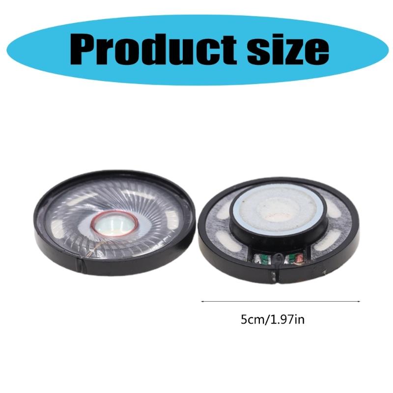 2Pcs 50mm Headset Driver Hifi Headphone Speaker Unit 112db 32ohm Earphone Loudspeaker Repair Headset Driver Earphone