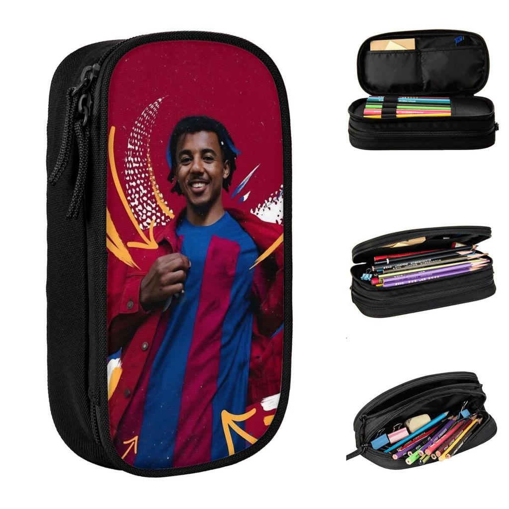 Jules Kounde Fooball Soccer Pencil Cases Classic Pen Bag Kids Large Storage School Supplies Cosmetic Pencilcases