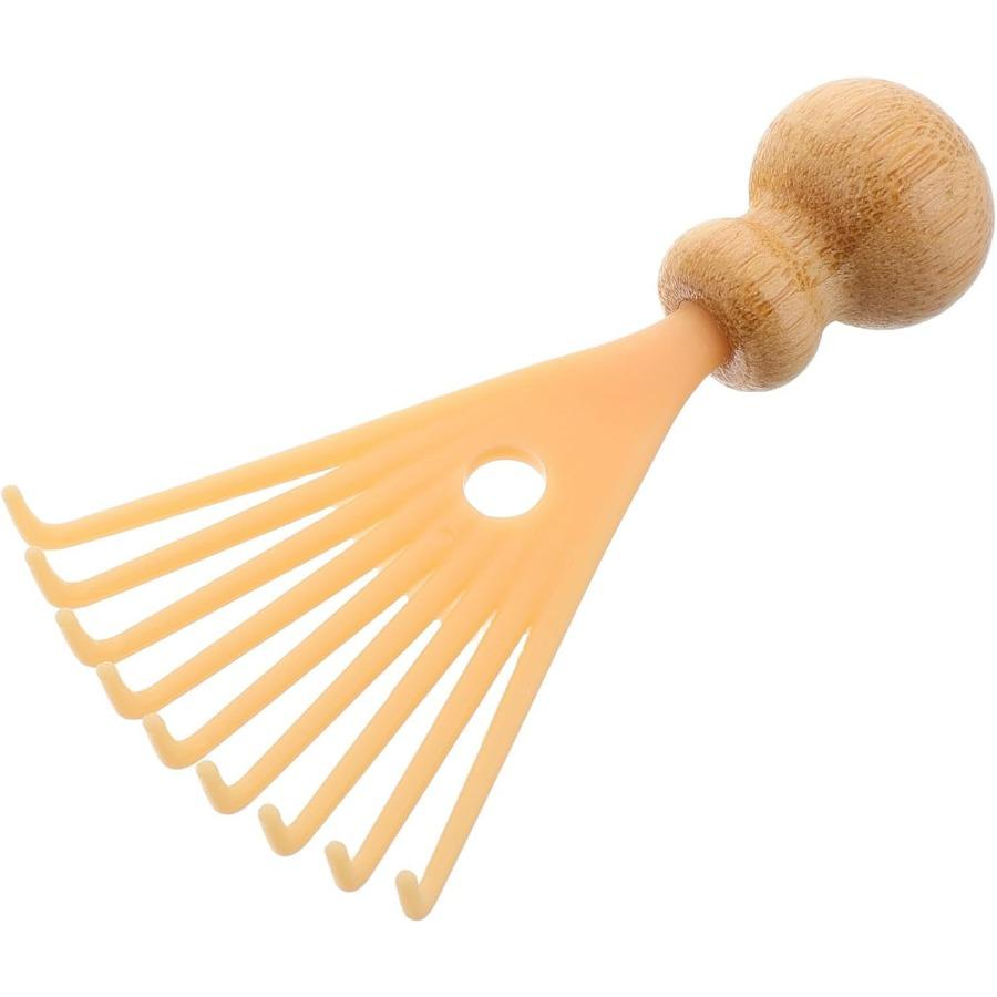 Manual Head Massager Scalp Comb Claw Handheld Massage Tool Beige for Scalp Relaxation and Hair Cleaning