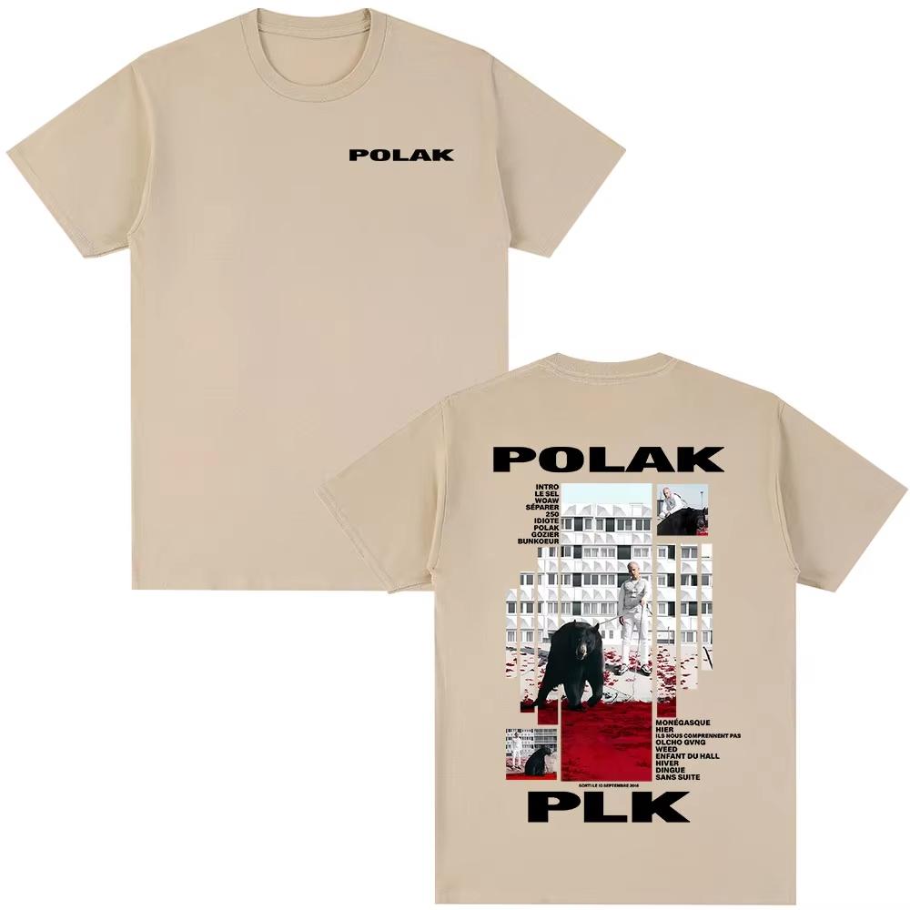 Rapper Plk Polak Graphic T-shirt Men's Women Fashion Pop Music T-shirts Male Casual Cotton T Shirts Streetwears
