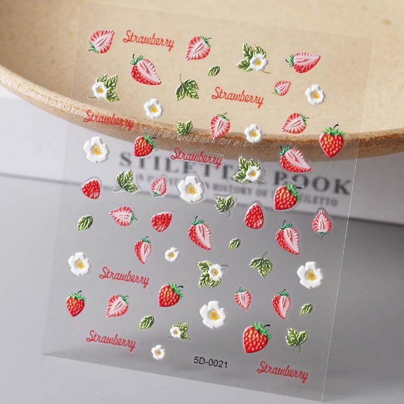 3 Sheet 5D Resin Floral & Butterfly Nail Stickers,2pcs 5D Self-Adhesive Embossed Flower Nail Stickers,Floral Slider Nail Decor Nail Art Supplies DIY