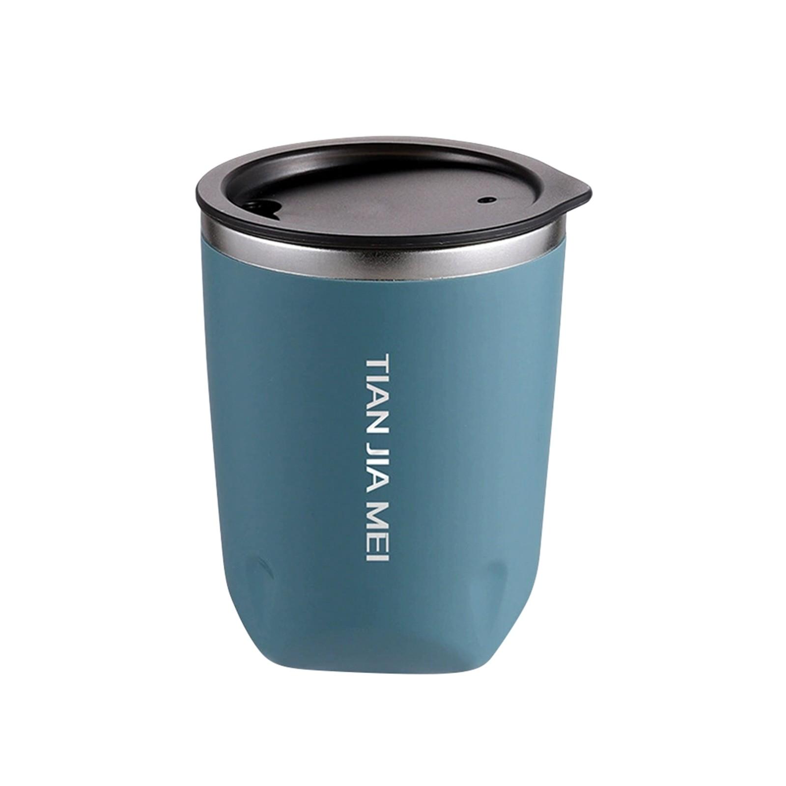 

Стакан для воды с крышкой на 10 унций, стакан для воды из нержавеющей стали с вакуумной изоляцией, подходит для использования дома, на кухне и на открытом воздухе, идеально подходит для холодных и горячих напитков One Size синий