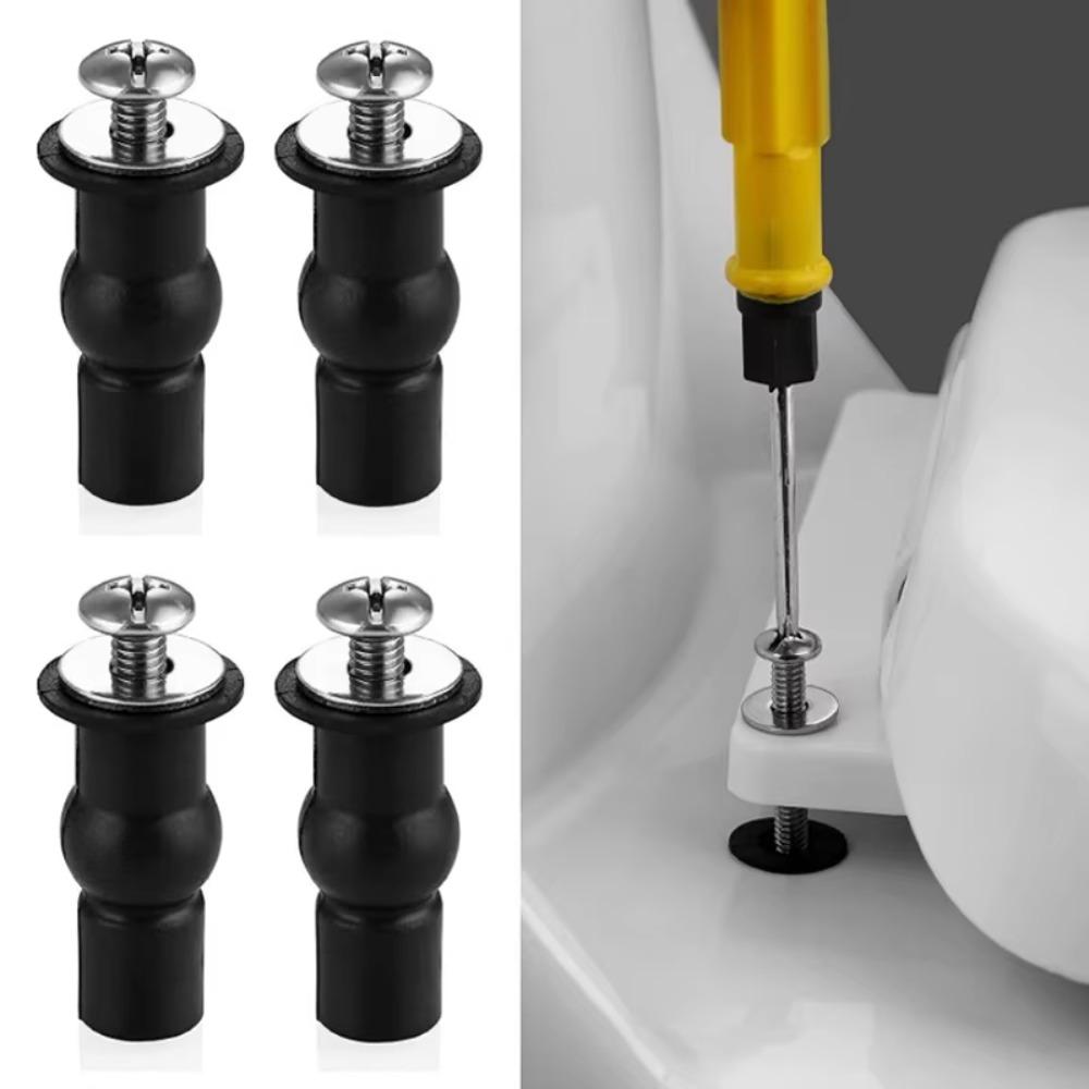 2/4pcs Expansion Screw Toilet Seat Top Fix Seat Hinge Hole Fixings Well Nut Screw Rubber Back To Wall Toilet Cover Accessories