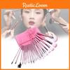 Makeup Brush Set 22 Pieces With Pink Pouch For Precise Application And Travel Convenience