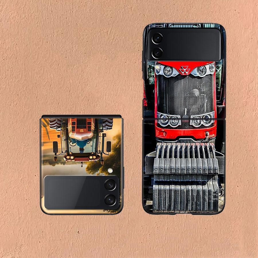 Tractor Farm Coque For Samsung Z Flip7 6 Galaxy Case Shockproof Z Flip5 Z Flip3 4 5G Hard Cover Phone TPU PC Hard Funda