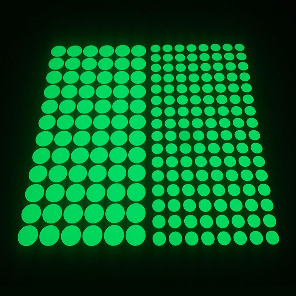 392 Glow-in-the-Dark Kids' Room DIY Wall Stickers - Self-Adhesive Luminous Dots for Decorative Switches