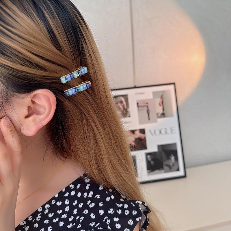 Korean Hair Accessories: Luxurious Super Sparkling Crystal Bar Hairpin for Women, High Quality