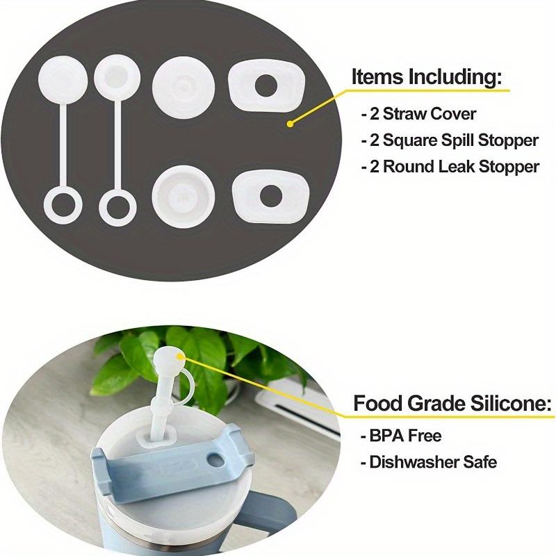 1pc Universal Fit Silicone Straw Cap, Leakproof Straw Sleeve Plug for 30oz/40oz Sports Water Bottles, Durable Drink Accessory