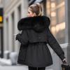Women's Parka New Fashion Women Winter Jacket Fake Fur Collar Oversized Long Coat Hooded Warm Lining Female Puffer Jacket Parkas