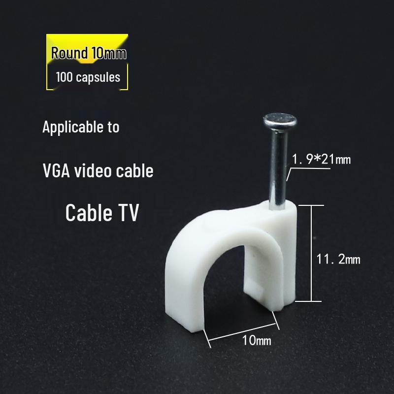 Steel & Plastic Nail Clips for Wires & Network Cables