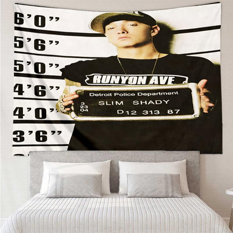 Eminem Tapestry for Bedroom Aesthetic Classroom Tapestries Wall Hanging for Living Room Dorm Office,Ideal Creative Gift