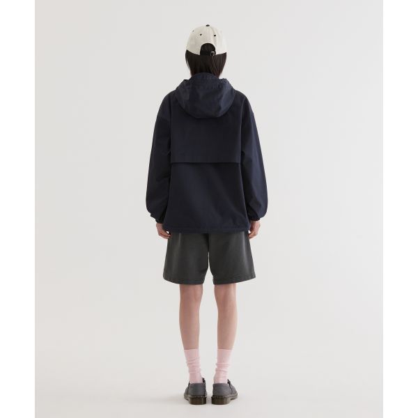 Covernat Minimalist Fashion Hooded Zip Long Sleeve Jacket Unisex jackets Deep-Navy-Blue CO2501JK06DN