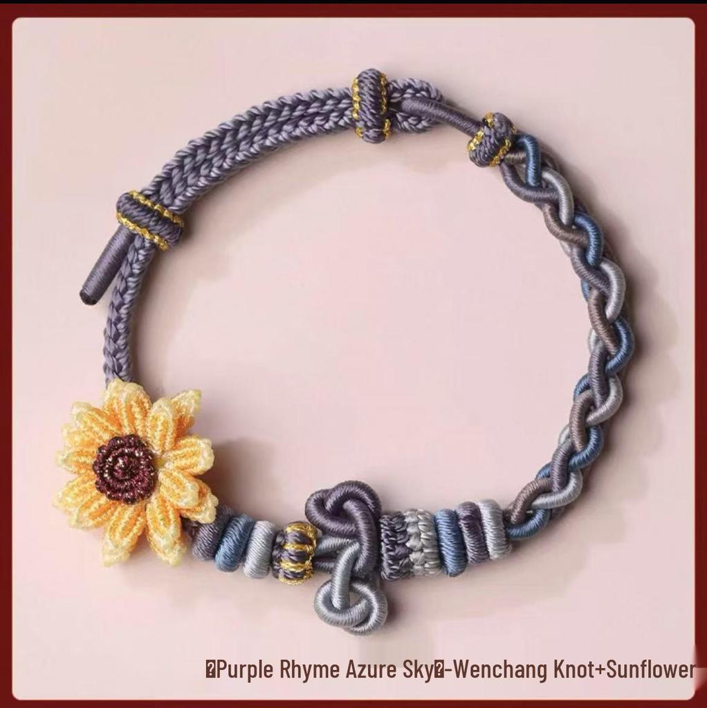 Pfirsichblüten Wenchang Knoten Handgefertigtes Armband - Drachenbootfest Geschenk