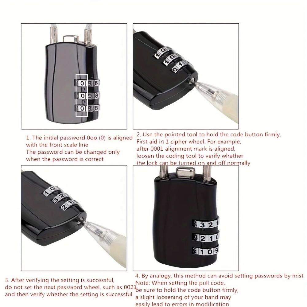 Luggage Travel Lock, School Gym Storage Cabinet Luggage Lock, File Cabinet Tool Box Case Password Lock