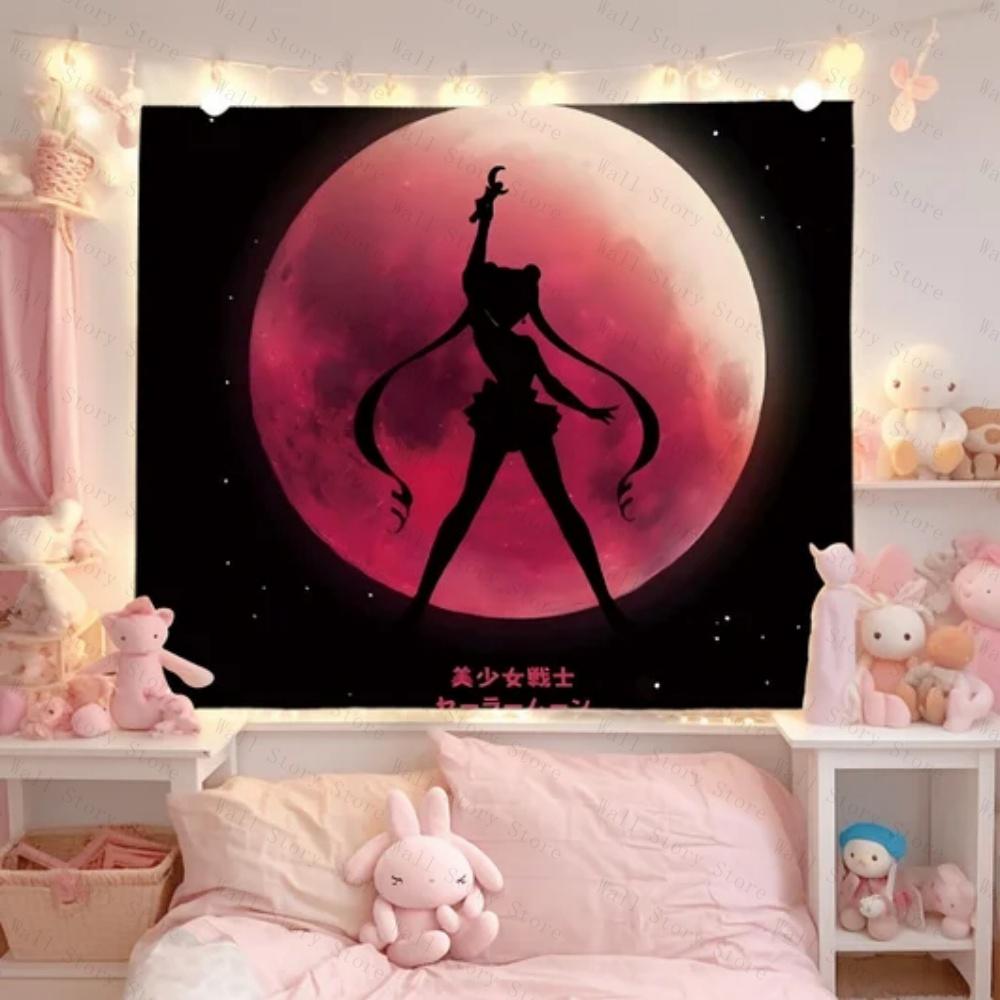 

Anime Chibiusa Tapestry Kawaii Wall Hanging for Bedroom Tapestry Dorm Decor Aesthetic Room Decor Gift for Girls Bedside Tapestry 74x94cm(29x37in)