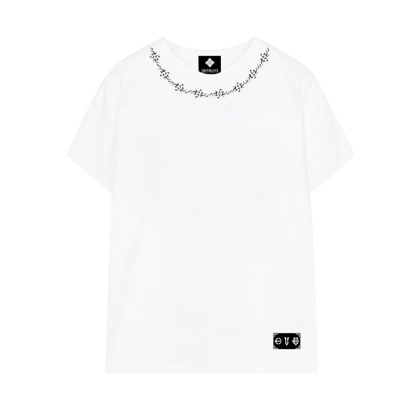 EIGHTVOLUME Ev Flame Logo Oversized Short Sleeve T-Shirt (White)