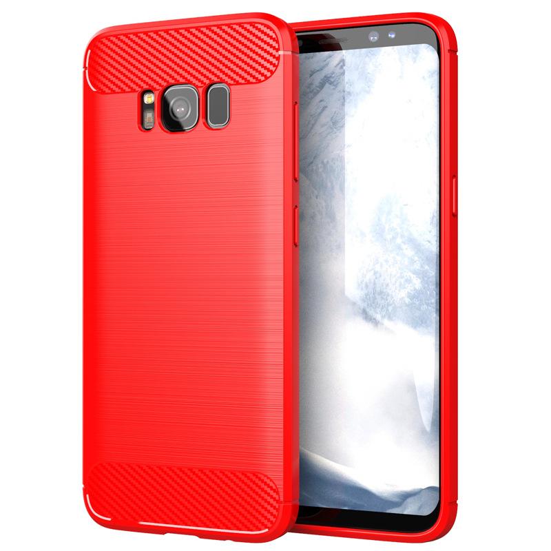 Luxury Carbon Fiber Case for Samsung S8 Galaxy S8 Lite Anti Scratch Shockproof Back Cover for galaxy s8 lite Silicone Case
