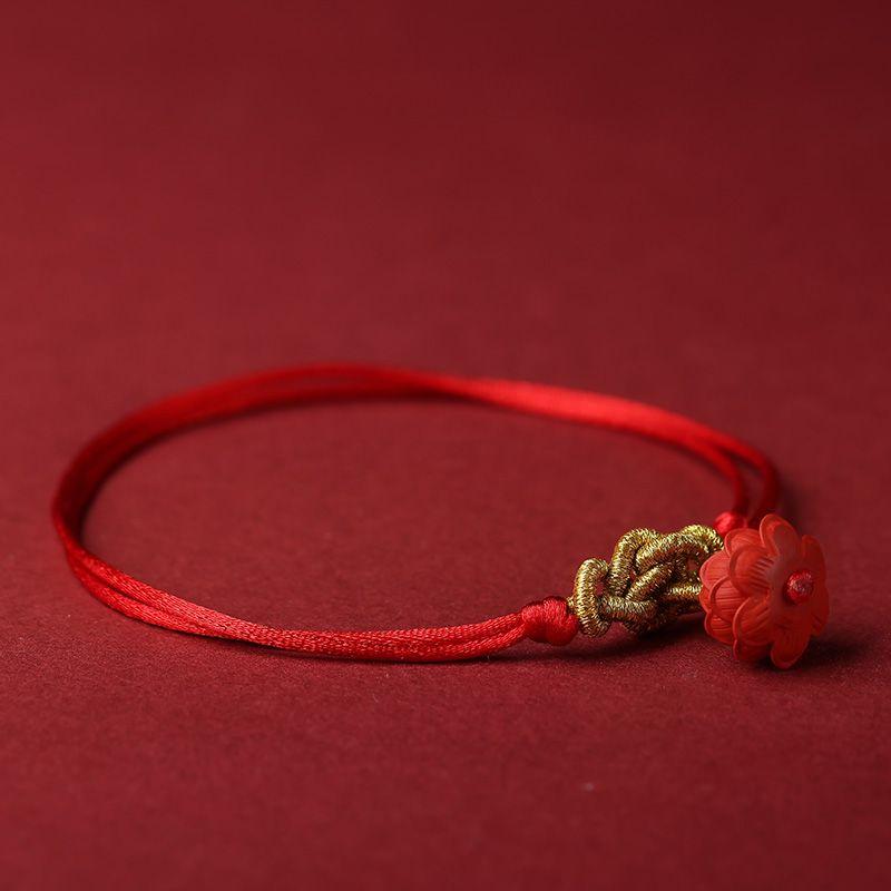 

Браслет из киновари Пиксю Браслет из красной веревки Браслет для женщин Год рождения Ручное плетение Ручная веревка Style five