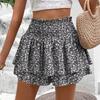 Women's High Waist Casual Skort with Built-in Shorts
