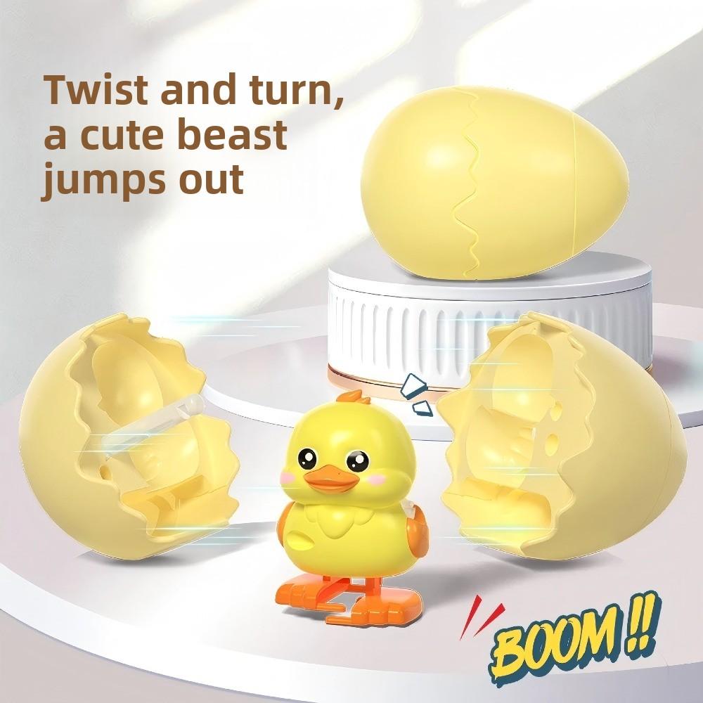 Breaking The Shell Jumping Egg Clockwork Duck Jumping Egg Toy Portable Animal Shape Assembly Toys