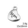 Gifts For Women Charms Bulk Family Member Heart Tags Charms Pendant Souvenir Male Pendant