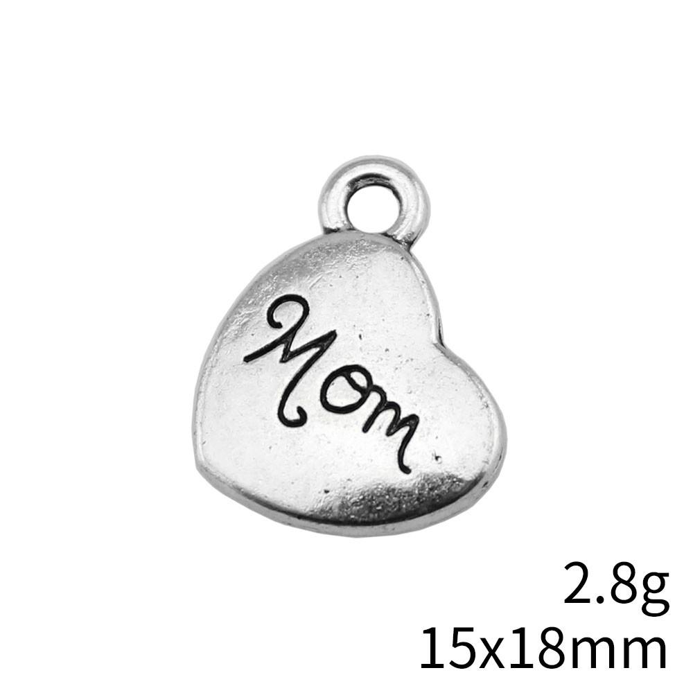 Gifts For Women Charms Bulk Family Member Heart Tags Charms Pendant Souvenir Male Pendant