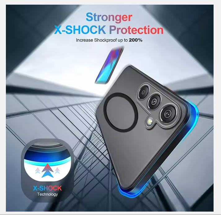 Magnetic Case for Samsung Galaxy A55 5G A35 A25 A15 A54 A53 A52 A34 A14 A32 A13 A51 Shockproof Armor Phone Case Soft Matte Cover