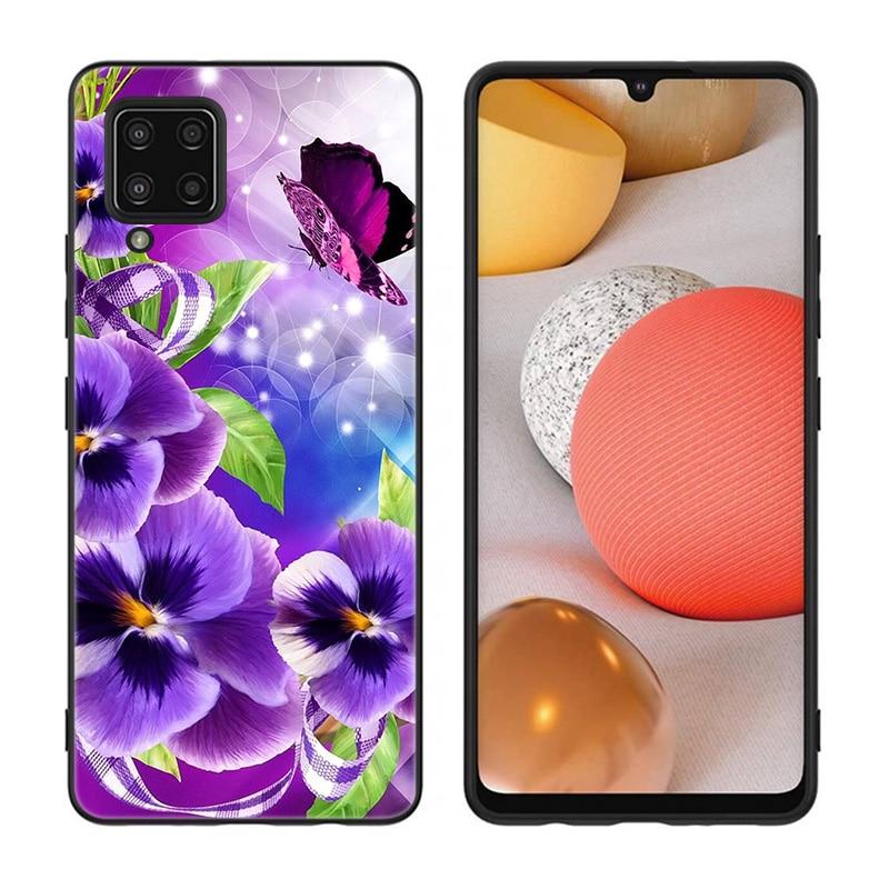 Beautiful Butterfly Phone Case For Samsung Galaxy A12 A02S A22 A32 A52 A72 A71 A51 A41 A31 A21 A11 A50 A70 A10S A20S Black Cover