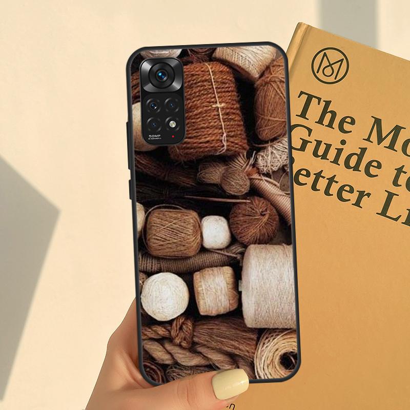 

Sewing Knitting Crochet For Redmi 9 10 10C 9A 9C K50 K40 Gaming Phone Case For Redmi Note 11 10 9 8 Pro 9S 10S 11S Redmi Note 10S