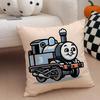 Thomas The Train Square Pillow Case Anti-Dustmite Pillowcase Invisible Zipper Silky Short Plush Sofa Cushion Cover