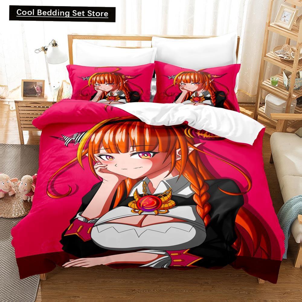 3D Printing Anime Kawaii Girls Kiryuu Coco Bedding Set Single Twin Full Queen King Size Bed Set Teenager Bedroom Duvetcover Sets