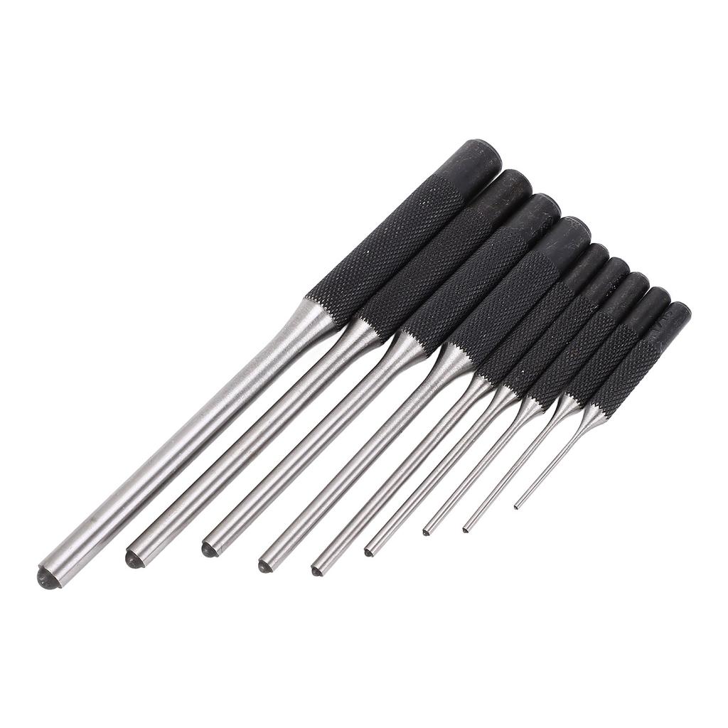 9 Stück Rollstift-Schlagstiftsatz 1/16 bis 5/16 Zoll Schnellarbeitsstahl Stift-Schlagwerkzeug für Automobil Uhren
