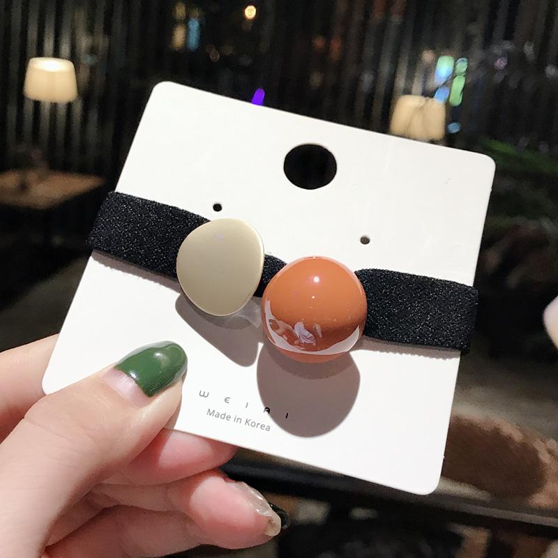 Korea New Metal Hair Scrunchies Hair Bands Ponytail Holder Rubber Band for Women Hair Ties Hair Rope Headband Hair Accessories