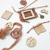 Wood Knitting Yarn Gauge Ruler Wool Carders Knitting Gauge Knitting Ruler Tool Set for Measuring Knitting Crocheting