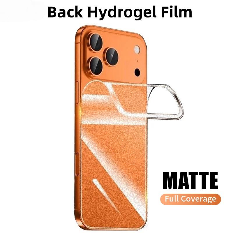 For iPhone Air 11 12 13 14 15 mini 16 16e 17 18 Pro Max Matte No Fingerprints Back Hydrogel Film Screen Protector