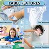 3-10PK 12mm Fabric Iron-on Labels Compatible for DYMO LetraTag A18771 A18768 Black on White Label for LetraTag Plus LT100H Maker