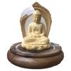 1 Stück Massivholz Buddha Statue Ornamente Feng Shui Ornamente Holzschnitzerei Handwerk Wohnzimmer Heimdekoration Skulptur Statue