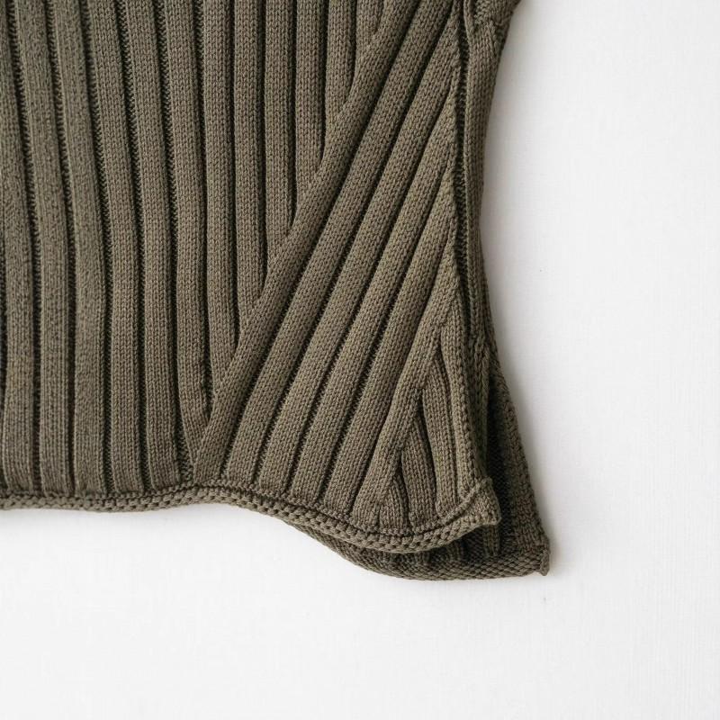 Womens Fall Slim Fit Sleeveless Knit Vest Stand Collar Fashion Design Top