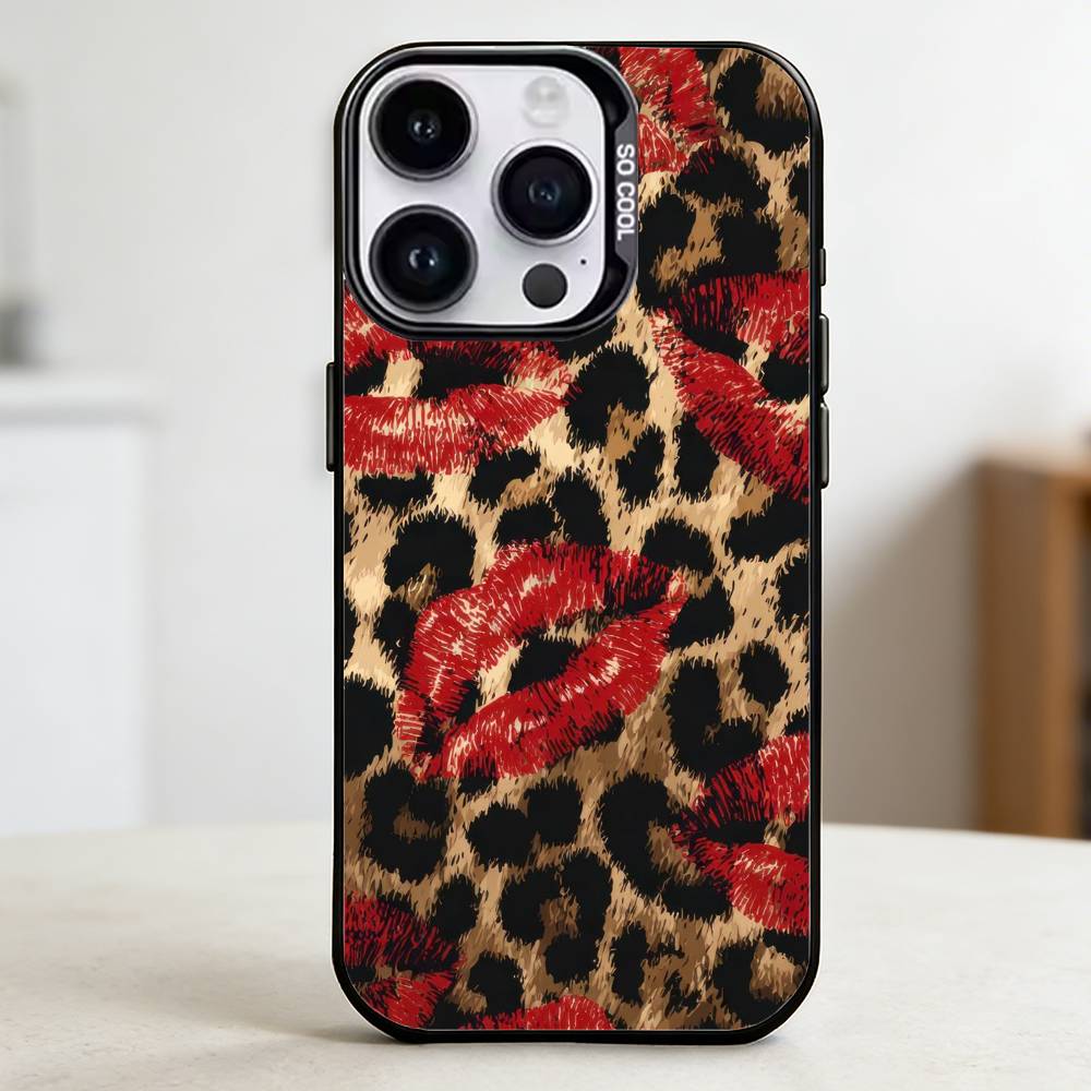 

Чехол для телефона с принтом леопарда для серебристого корпуса Для IPhone 17 16 15 14 13 12 11 Pro Max Plus iPhone14Pro