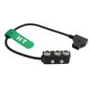 HangTon Male To 3 X 0B Female Power Splitter Cable Adapter Box for Camera Monitor Video Transmission D-tap 2-Pin