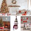 Christmas Snowman Decorations Indoor Holiday Decoration With LED Light Rustic Festive Doll For Home Office Bedroom Bookshelf
