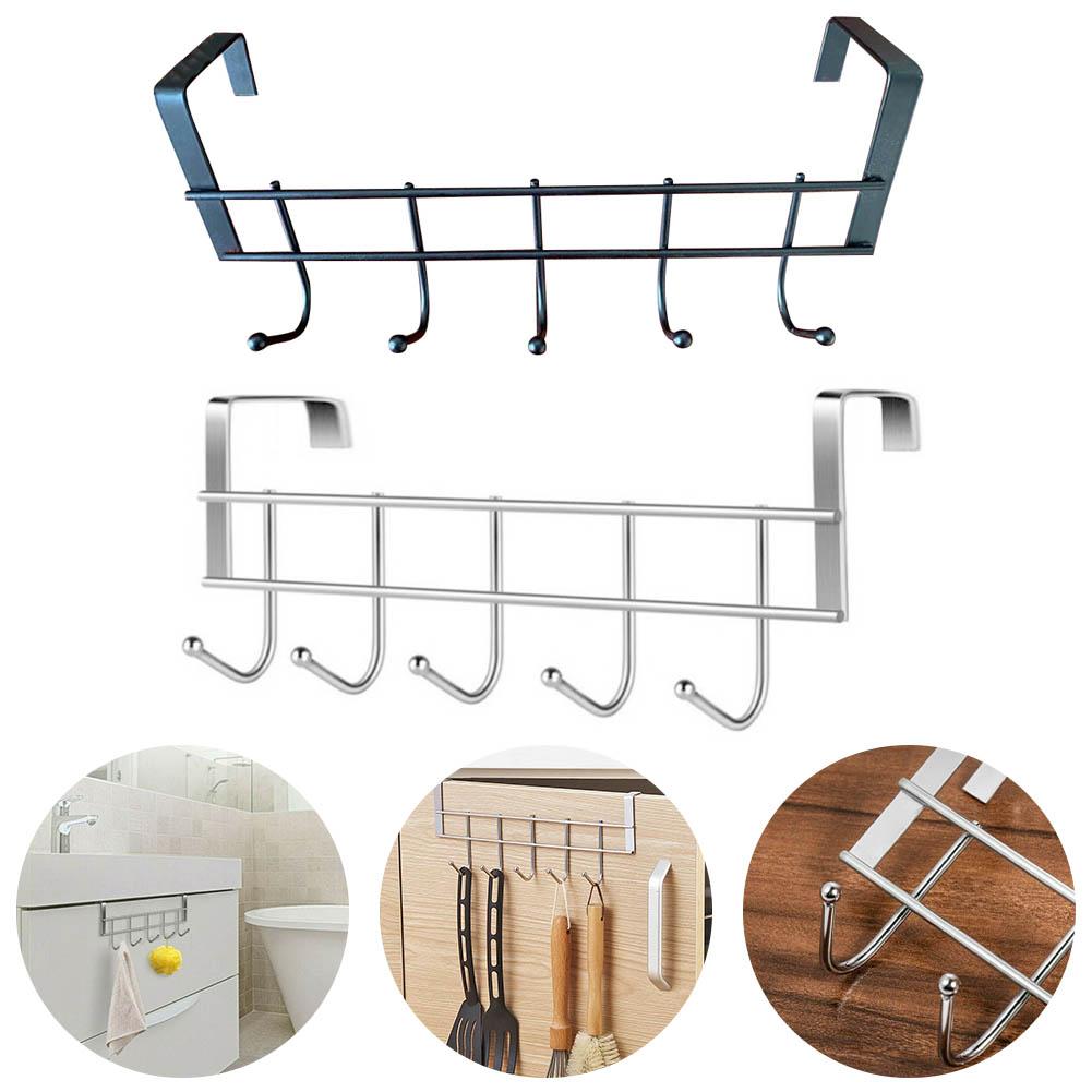 Over Door 5 Hook Clothing Hanger Rack for Hats Scarves and More Storage