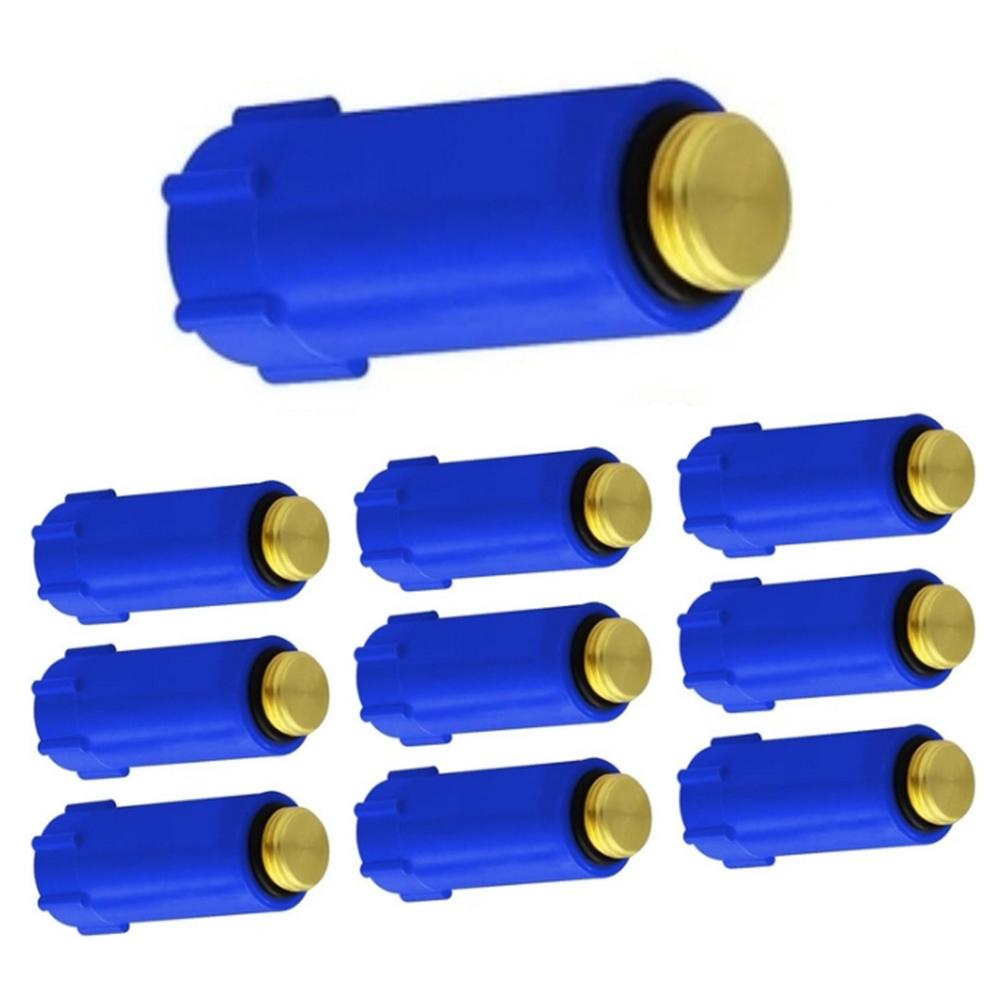 

10PC Construction Adapter Set 1/2 Inch Brass Thread Design for Water Pipe Leak Detection in Heating Plumbing and Retrofit Work синій