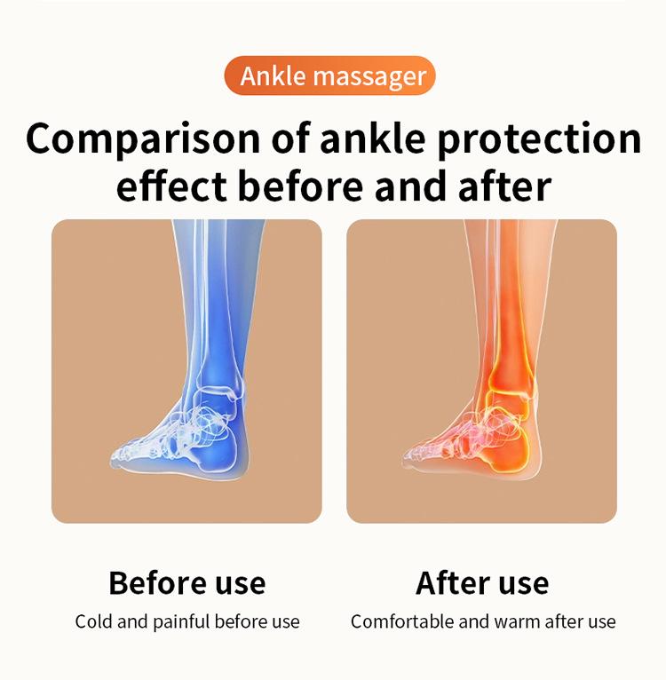 Graphene Electric Heating Ankle and Wrist Massager - Warm Compress for Joint Relief