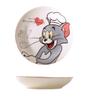 Tom & Jerry Ceramic Bowl and Plate Set: Cartoon Underglaze Color, Heat-Resistant, High-Value Tableware.