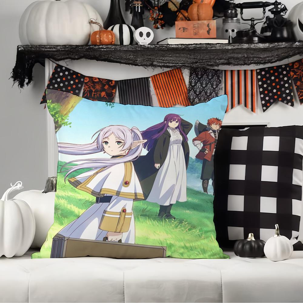 A-Adventure cartoon F-Frieren  Pillow Case Office Cushions Suitable For Sofa Car Bedroom Decorative Cushion Cover