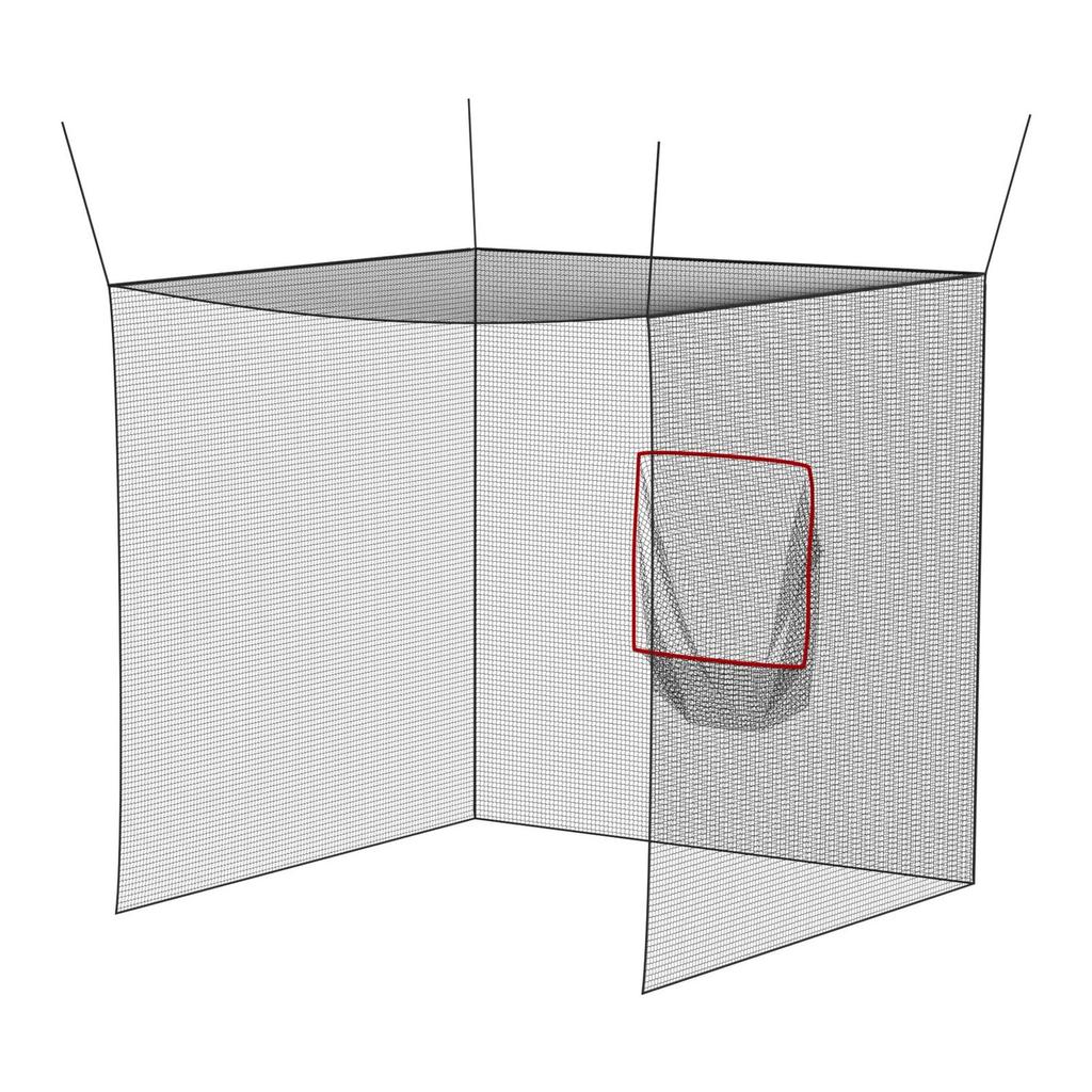 Golf Batting Cage, 3050 X 3050 X 3050mm Golf Cage, Driving Hitting Cages with 3-Ply Knotless Polyester, Golfs Target & 9-Hole Baseball Target, Golfs